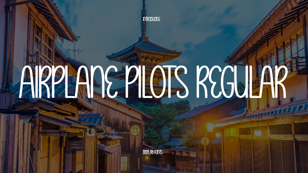 Airplane Pilots Regular Font Sample Image 1