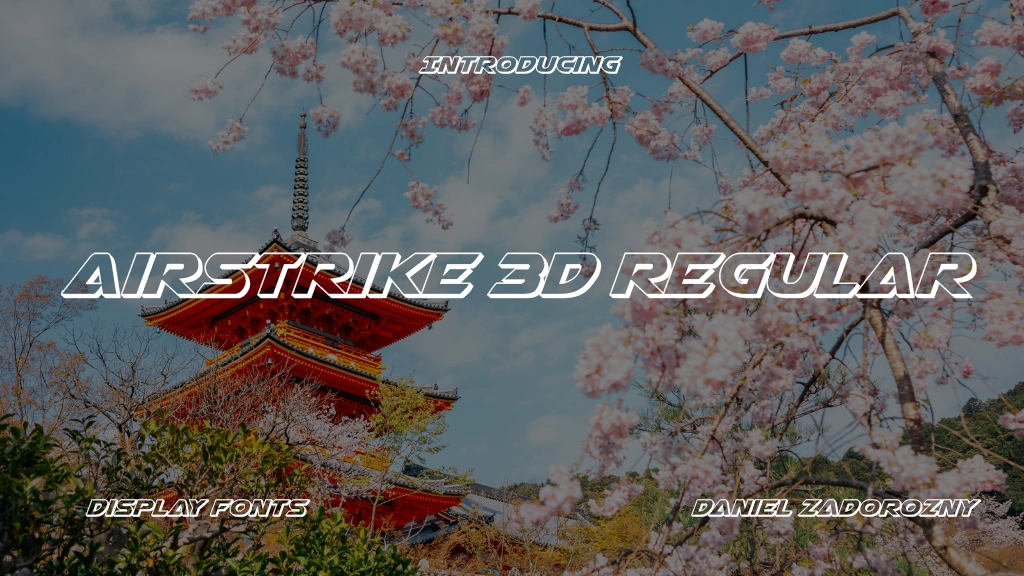 Airstrike 3D Regular Font Sample Image 1