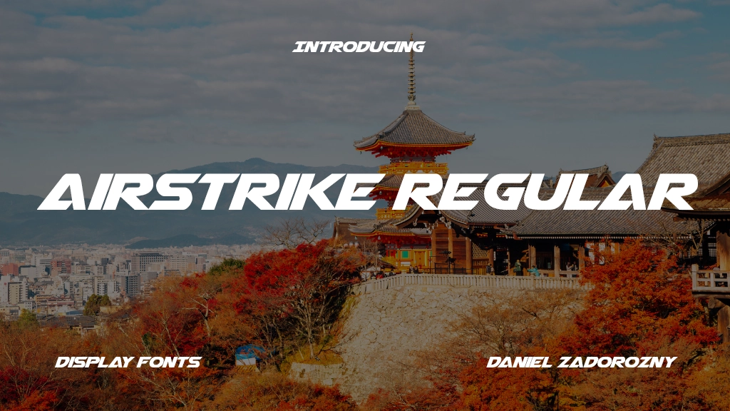 Airstrike Regular Font Sample Image 1