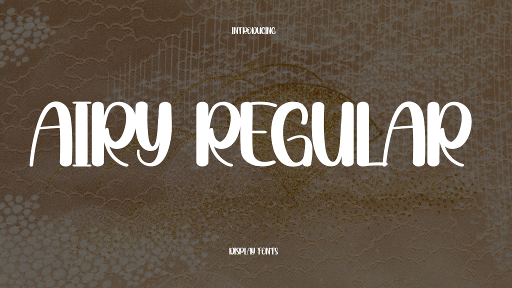 Airy Regular Font Sample Image 1