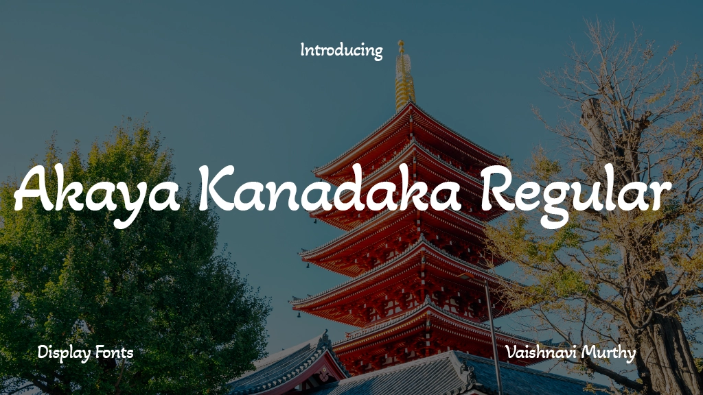 Akaya Kanadaka Regular Font Sample Image 1