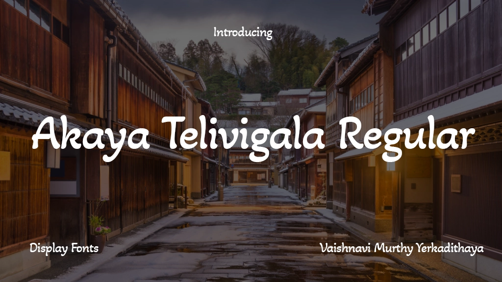 Akaya Telivigala Regular Font Sample Image 1