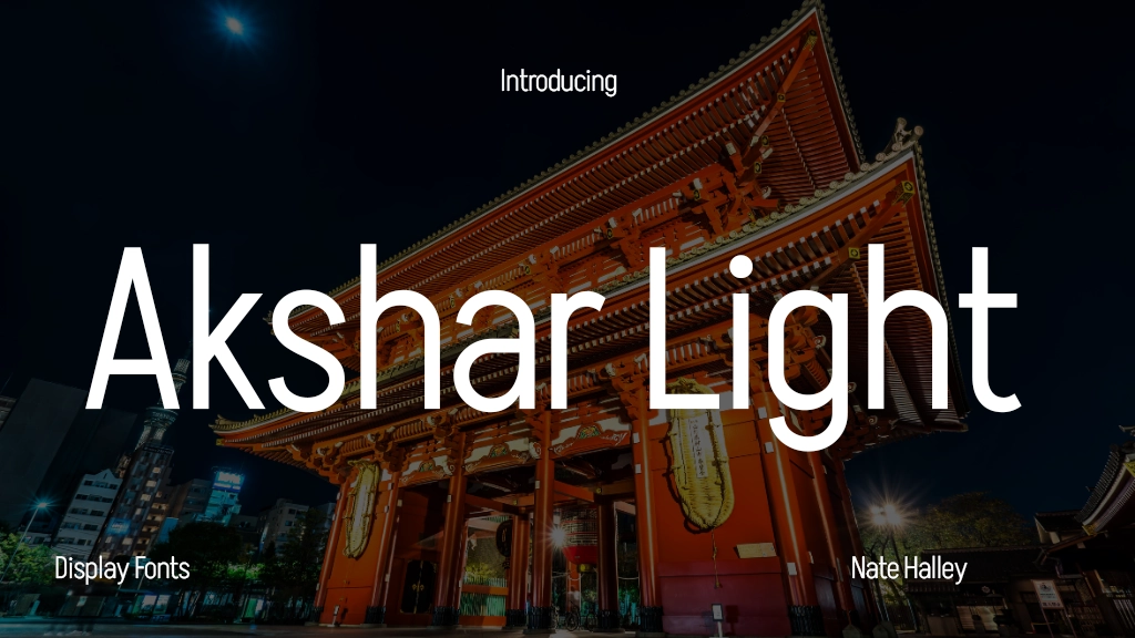 Akshar Light Font Sample Image 1