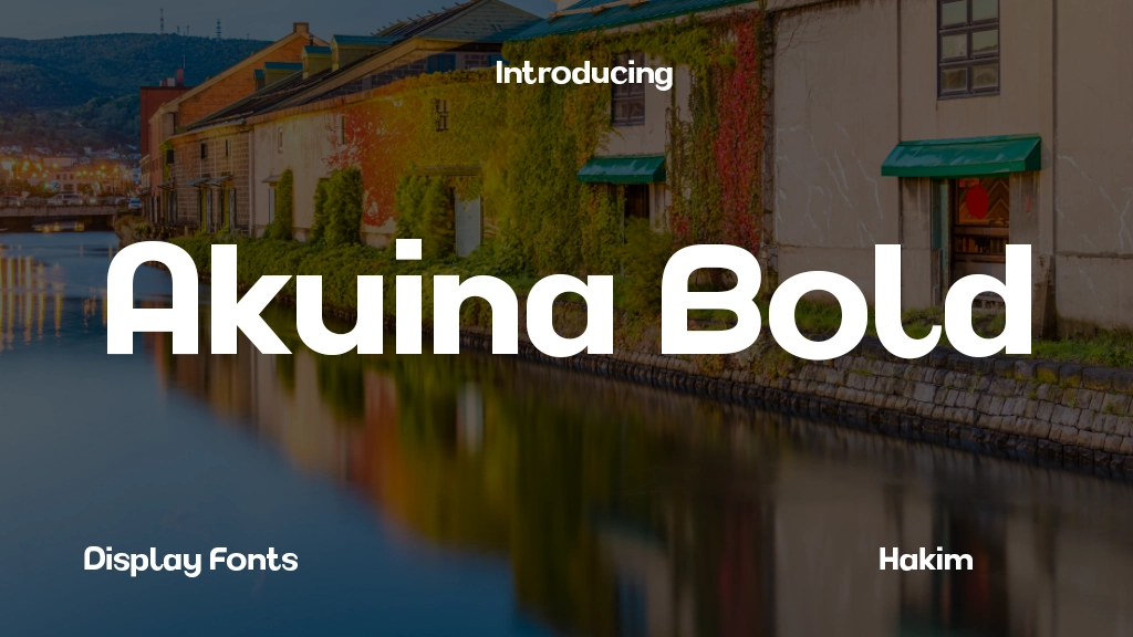 Akuina Personal use Bold Font Sample Image 1