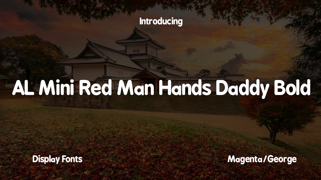 AL Mini Red Man Hands Daddy Bold Imágenes de muestra de fuentes  1