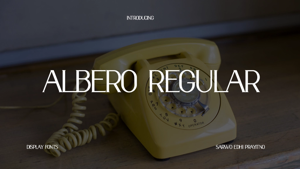 ALBERO Regular Font Sample Image 1