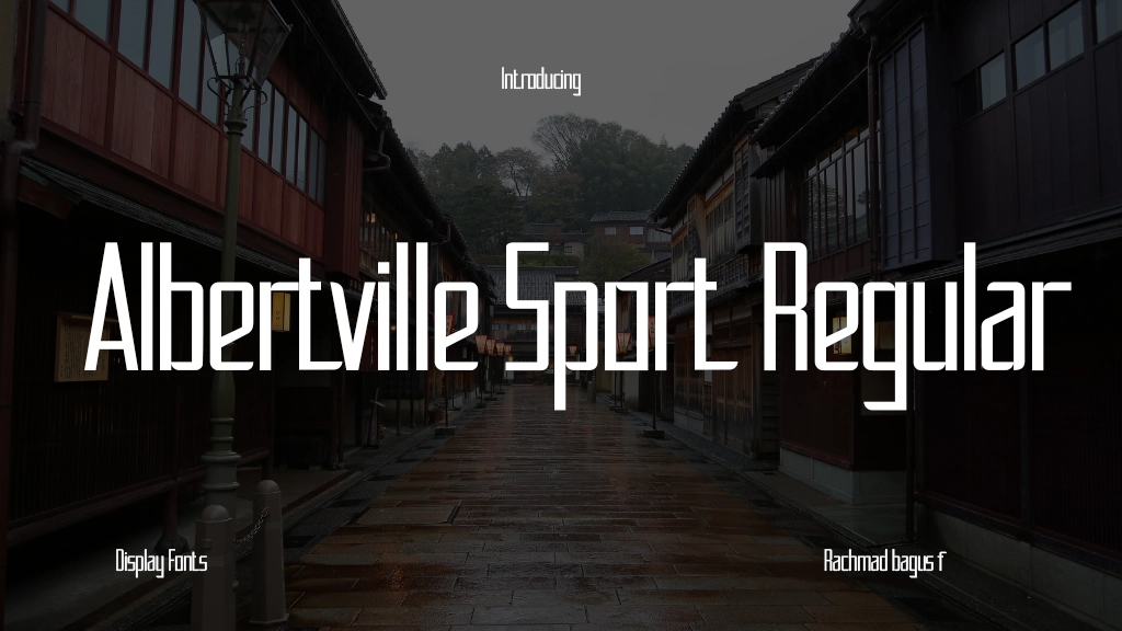 Albertville Sport Regular Font Sample Image 1