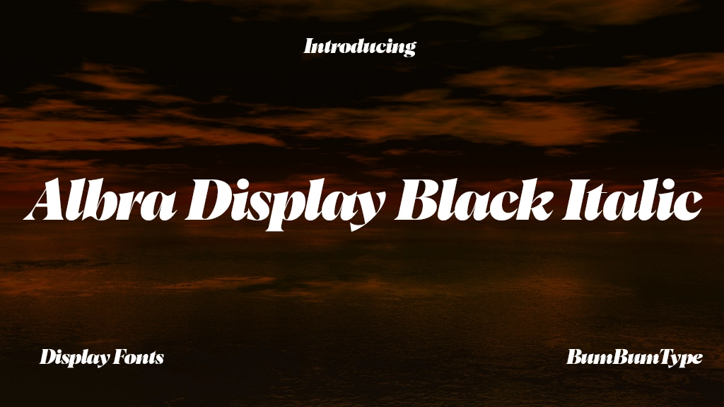 Albra Display TRIAL Black Italic TRIAL Font Sample Image 1