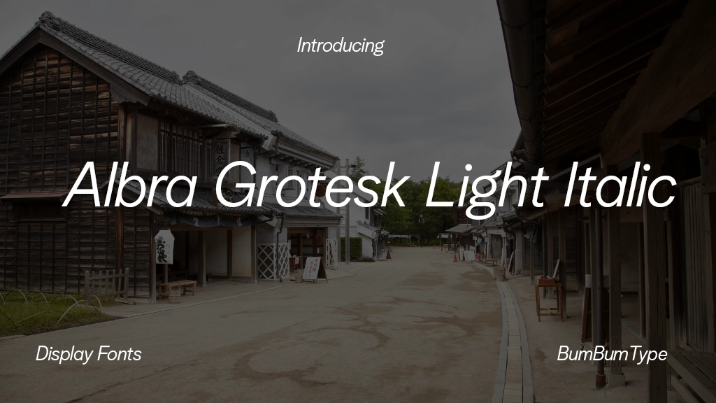 Albra Grotesk TRIAL Light Italic TRIAL Font Sample Image 1