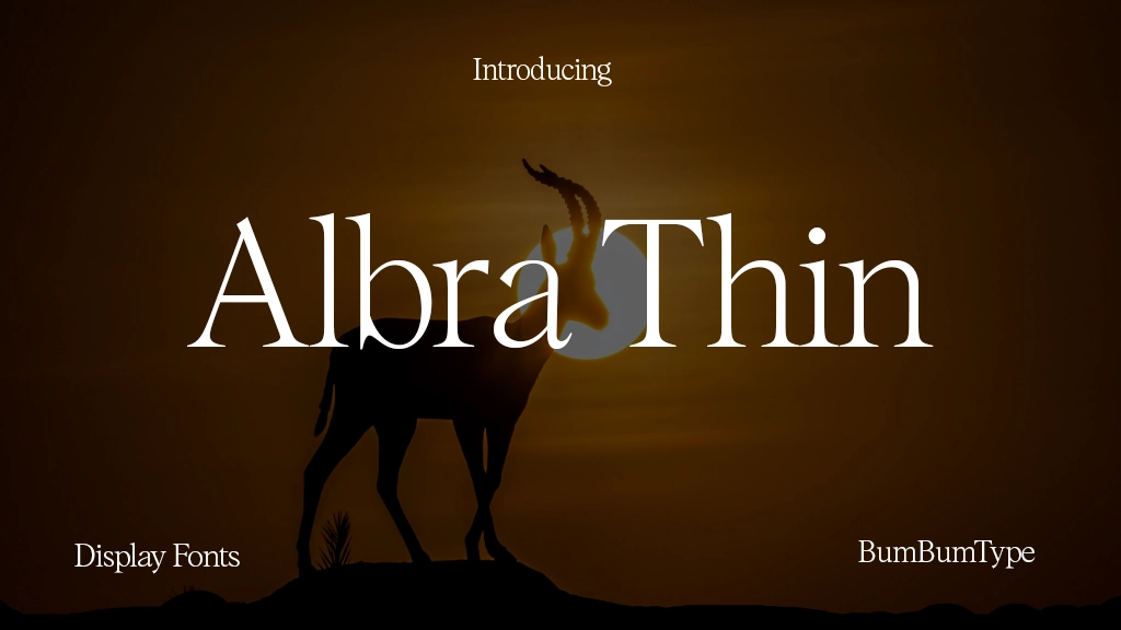 Albra Thin TRIAL Font Sample Image 1