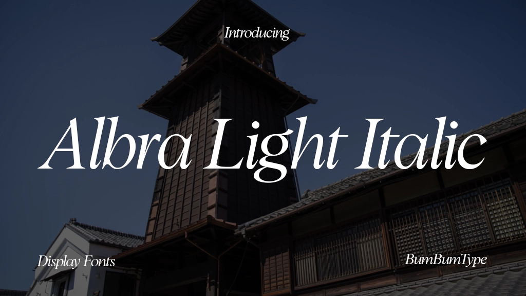 Albra TRIAL Light Italic TRIAL Font Sample Image 1