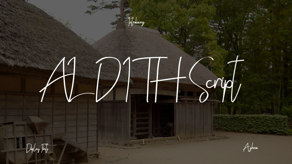 ALDITH Script Font Sample Image 1