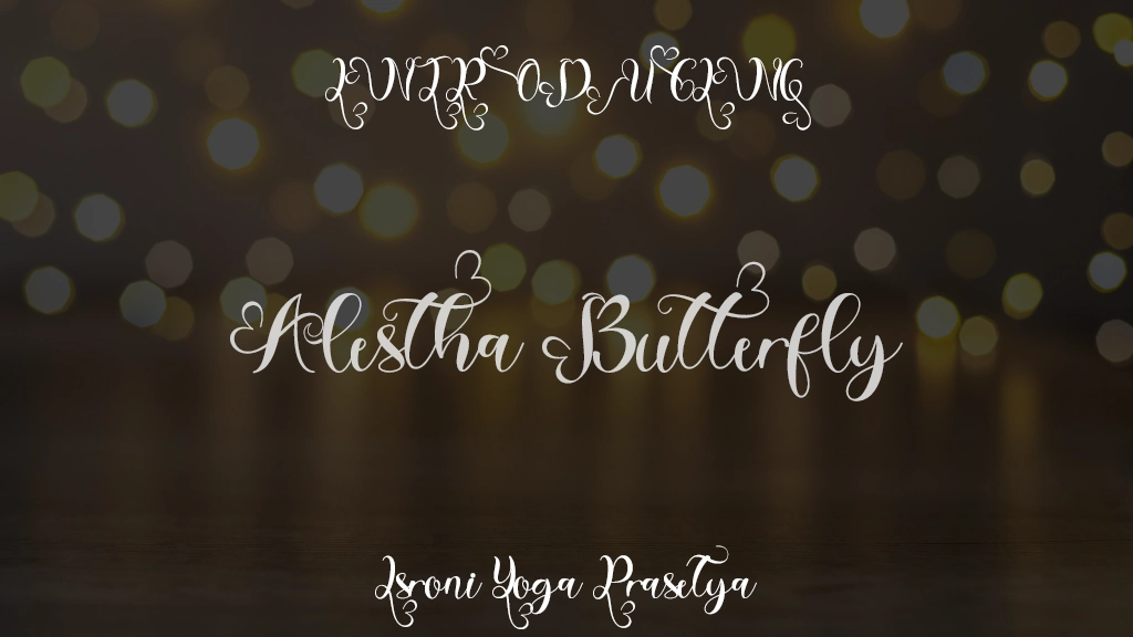 Alestha Butterfly 글꼴 샘플 이미지  1