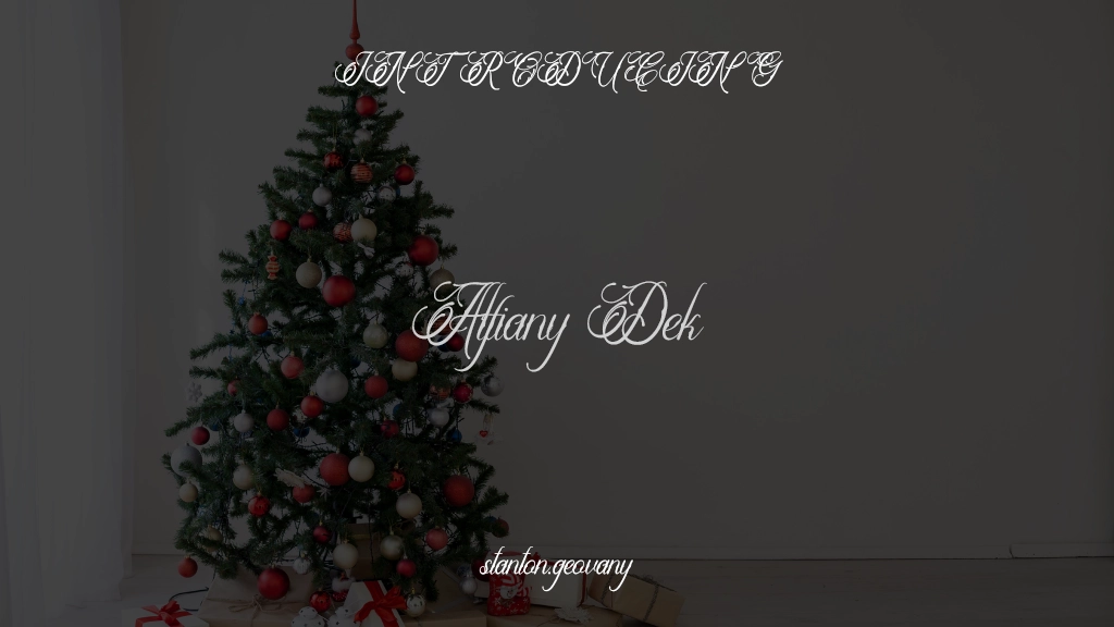 Alfiany Dek 글꼴 샘플 이미지  1