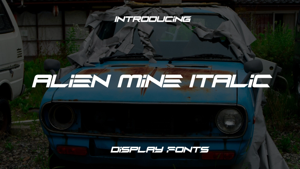 Alien Mine Italic Font Sample Image 1