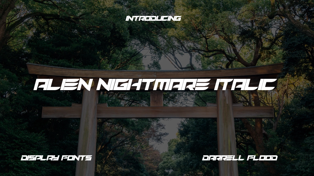 Alien Nightmare Italic Font Sample Image 1