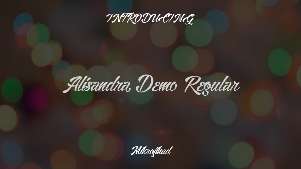 Alisandra Demo Regular Font Sample Images  1