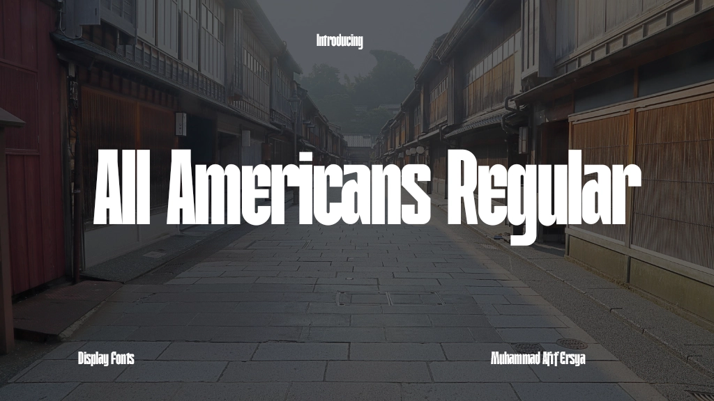 All Americans Regular Font Sample Image 1