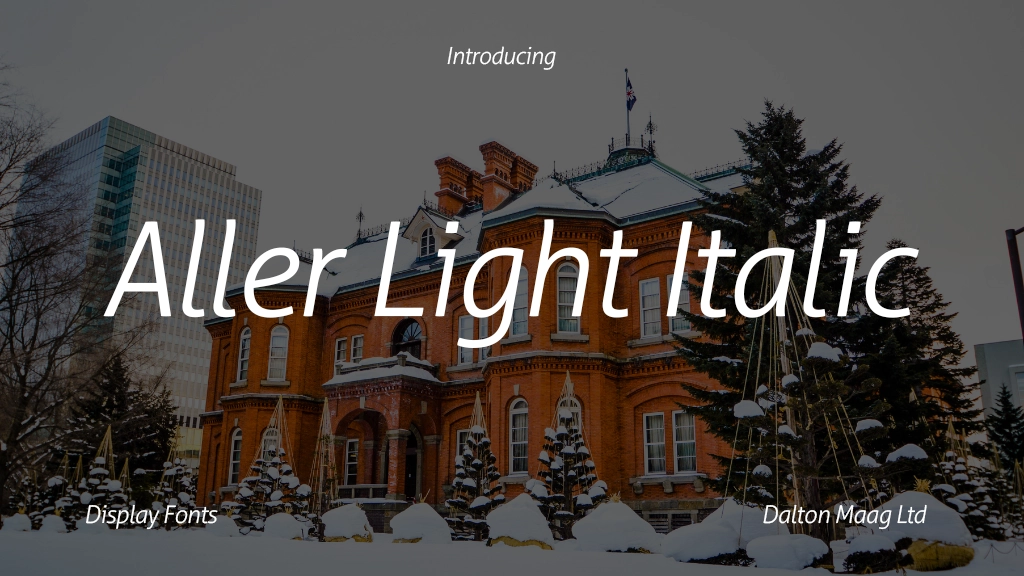 Aller Light Italic フォントサンプル画像  1