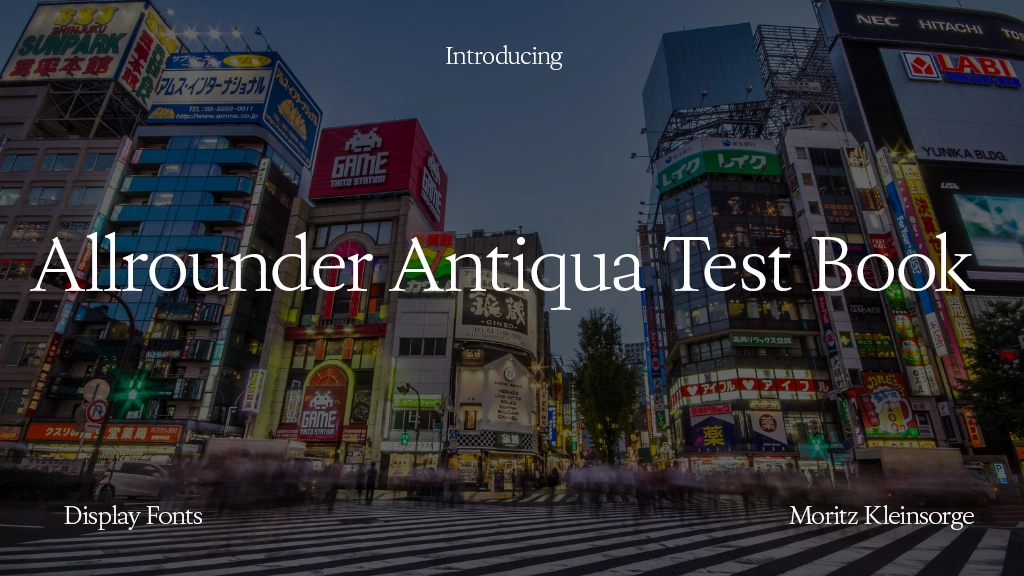 Allrounder Antiqua Test Book Font Sample Image 1