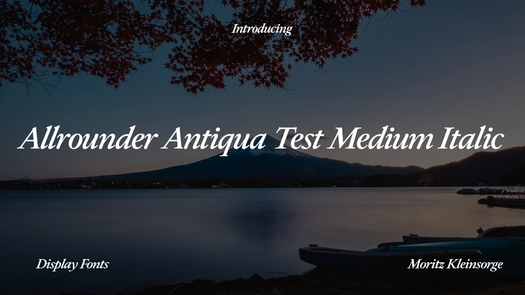 Allrounder Antiqua Test Medium Italic Font Sample Image 1