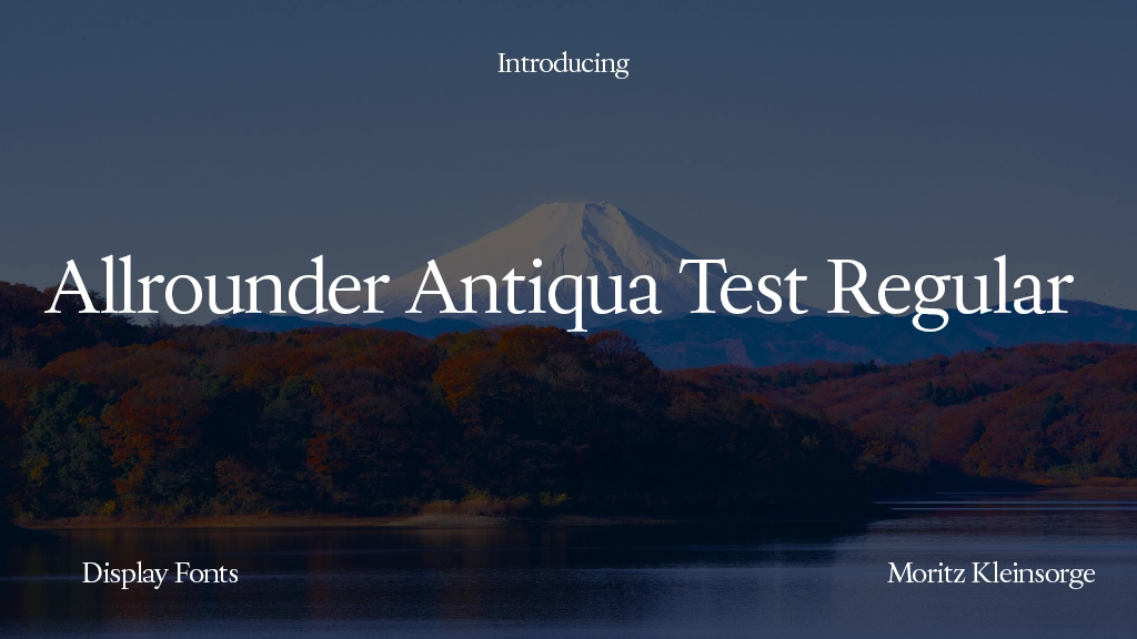 Allrounder Antiqua Test Regular Font Sample Image 1