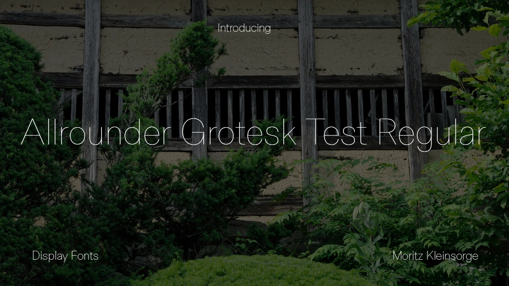 Allrounder Grotesk Test Regular Font Sample Image 1