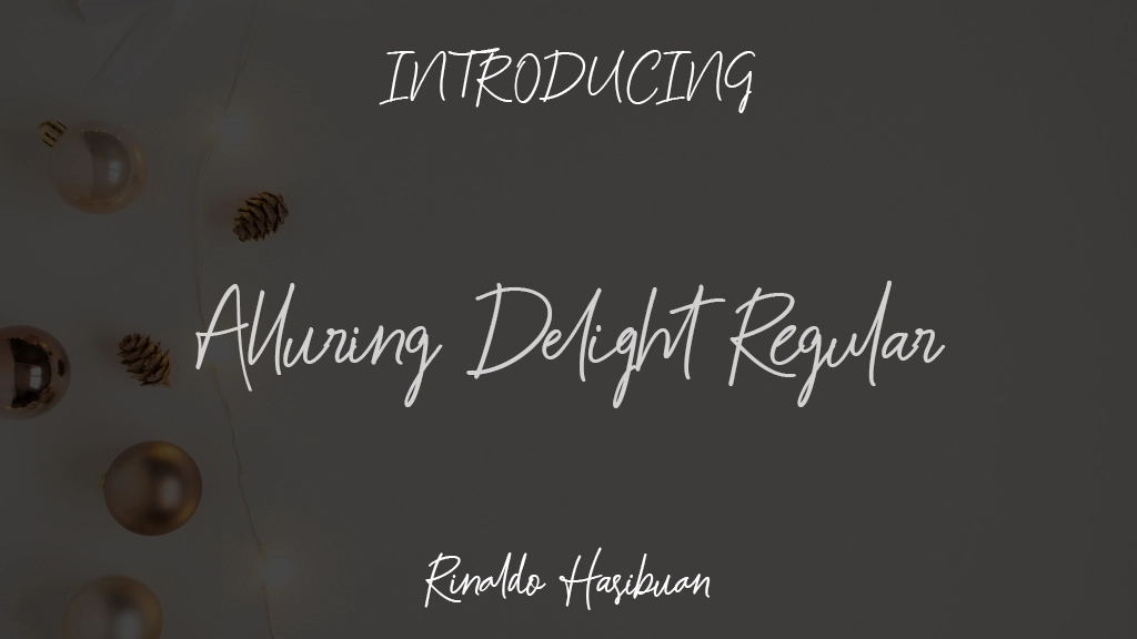 Alluring Delight Regular Font Sample Images  1