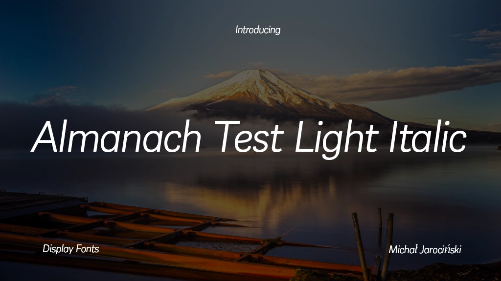 Almanach Test Light Italic Font Sample Image 1