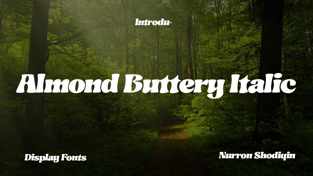 Almond Buttery Italic Font Sample Image 1