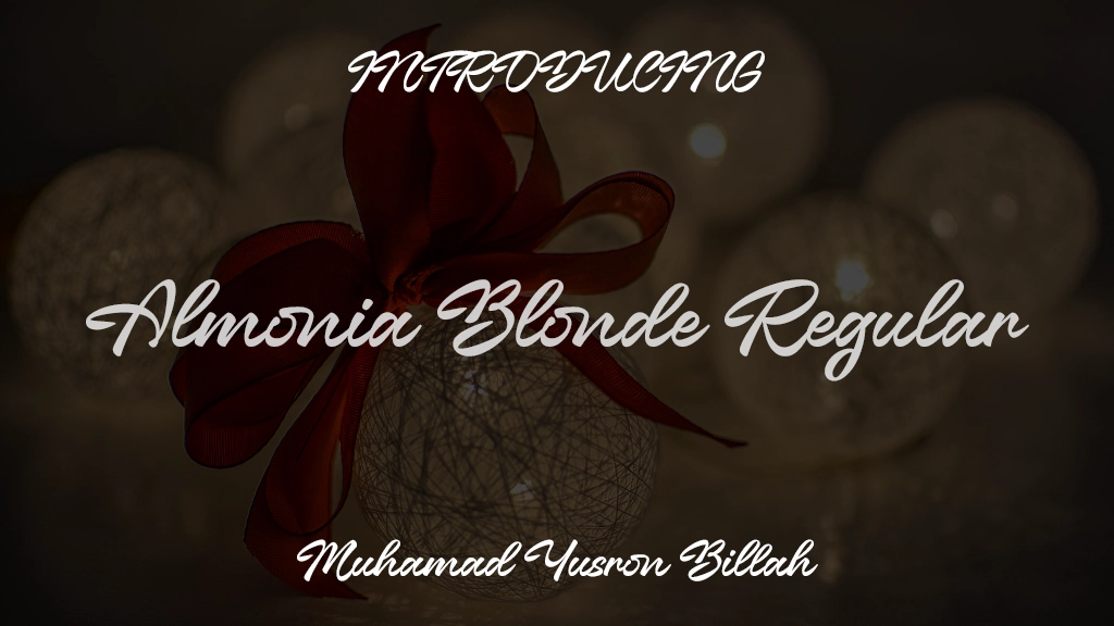 Almonia Blonde Regular Font Sample Images  1