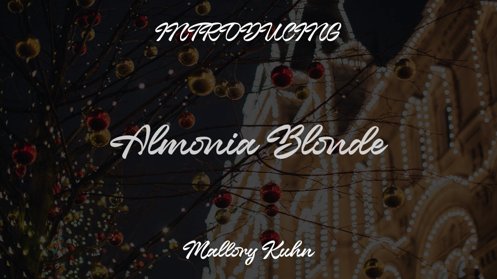 Almonia Blonde Beispielbilder für Schriftarten  1