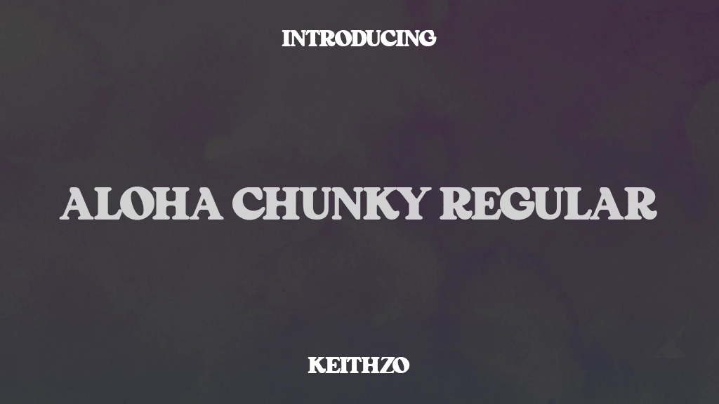 Aloha Chunky Regular Font Sample Images  1