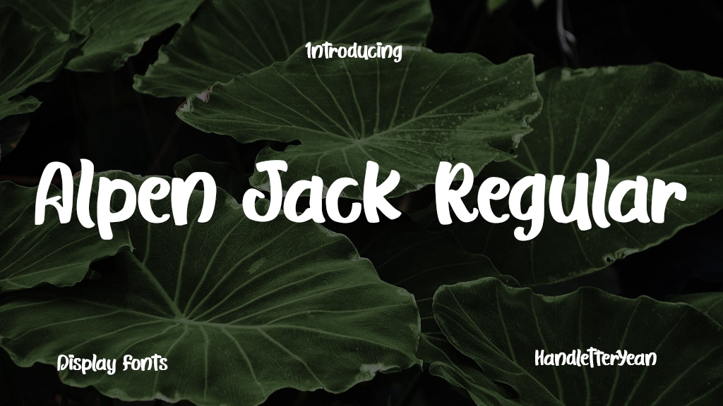 Alpen Jack Regular Font Sample Image 1