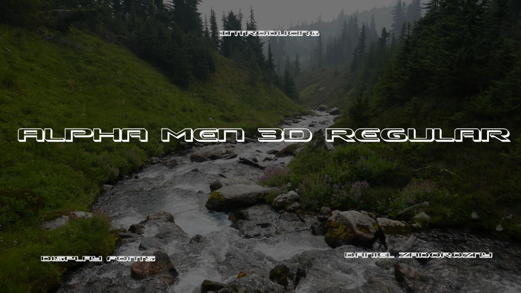 Alpha Men 3D Regular Font Sample Image 1