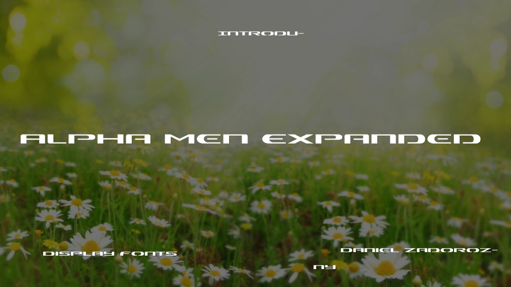 Alpha Men Expanded Font Sample Image 1