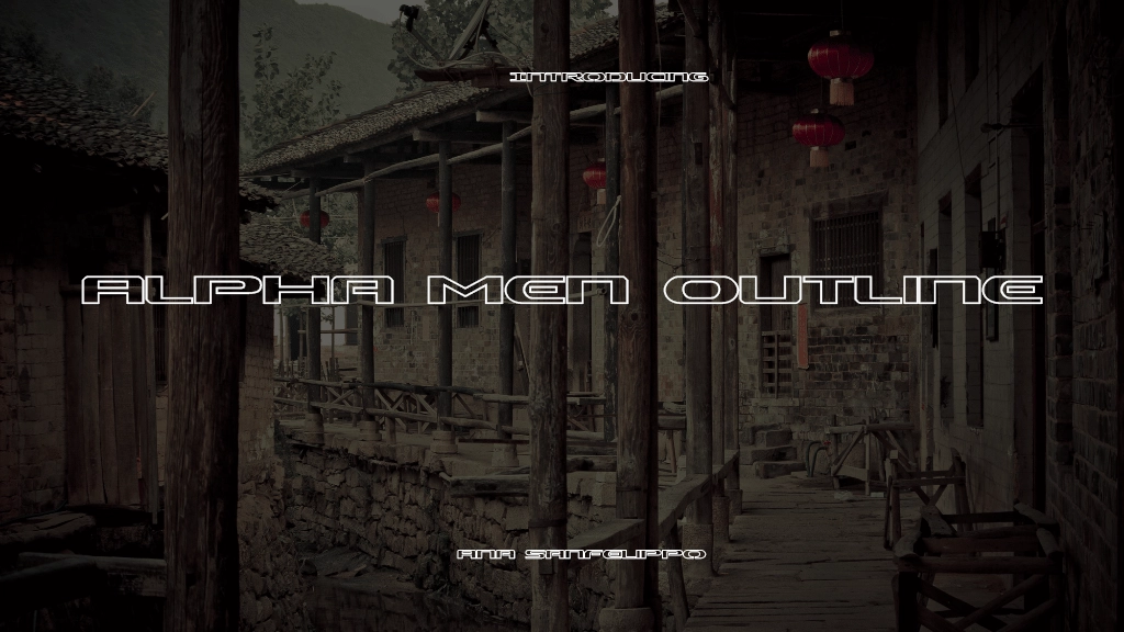 Alpha Men Outline Font Sample Image 1