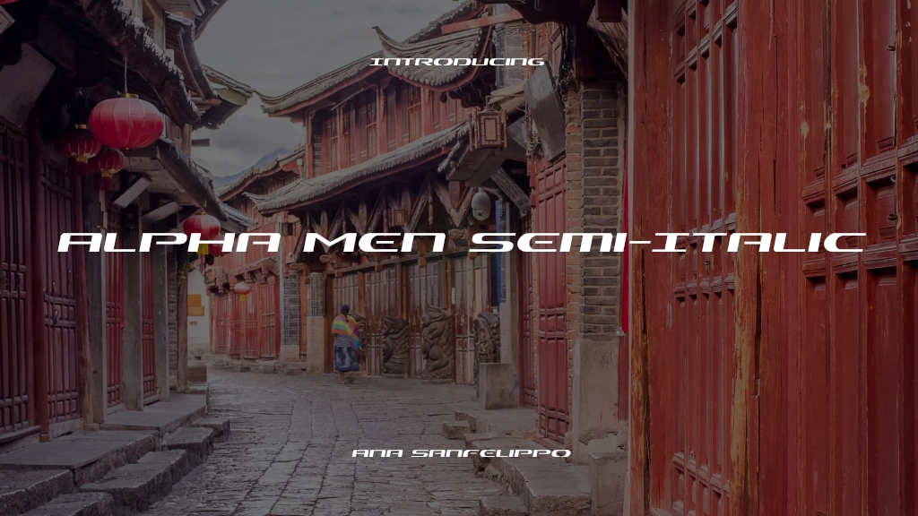 Alpha Men Semi-Italic Font Sample Image 1