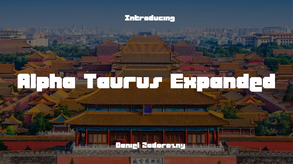 Alpha Taurus Expanded Font Sample Image 1