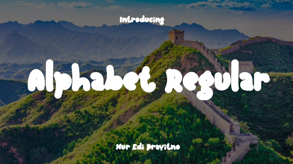 Alphabet Regular Font Sample Image 1