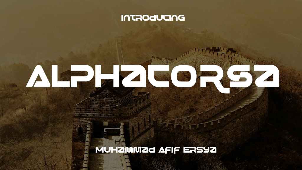 Alphacorsa Personal Use Font Sample Image 1