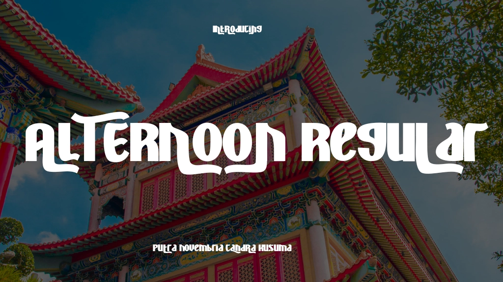 ALTERNOON Regular Font Sample Image 1