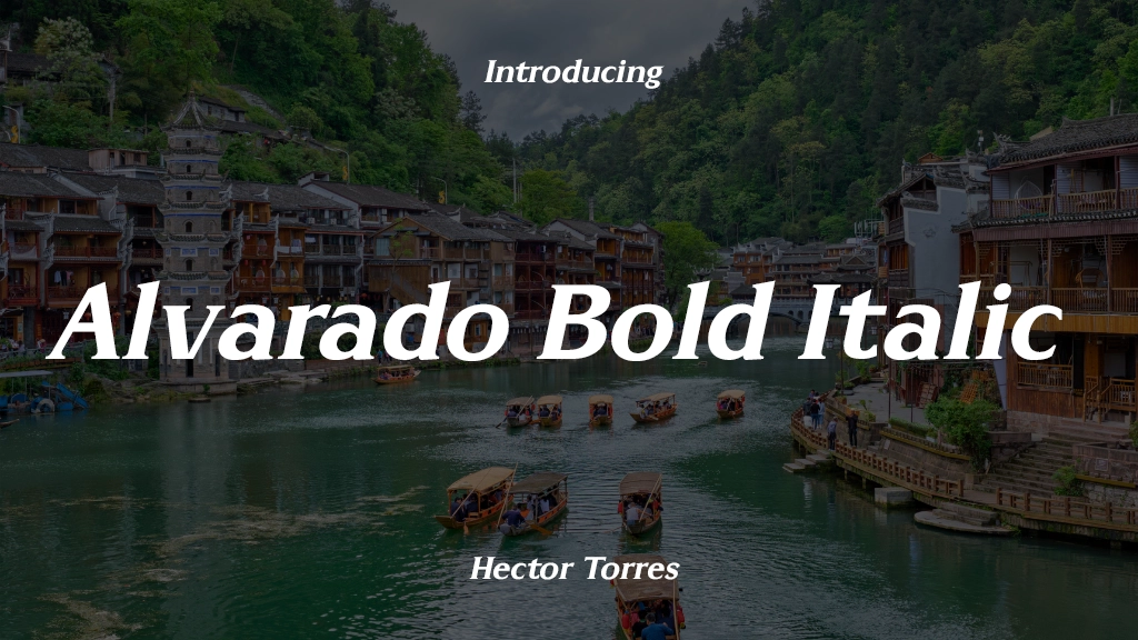 Alvarado Bold Italic Font Sample Image 1