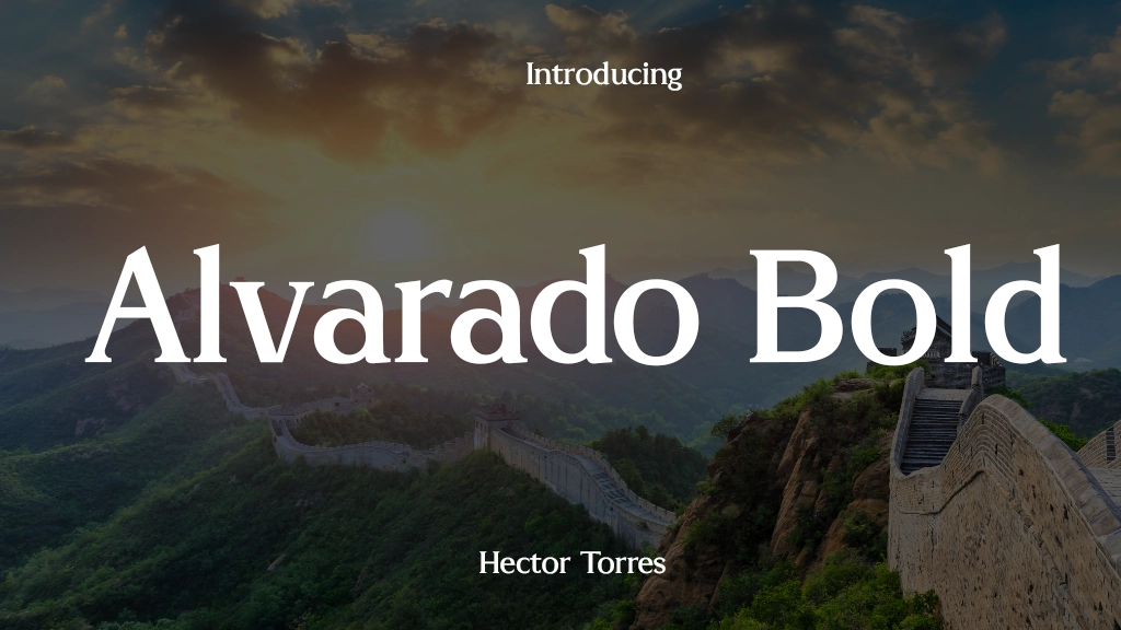 Alvarado Bold Font Sample Image 1