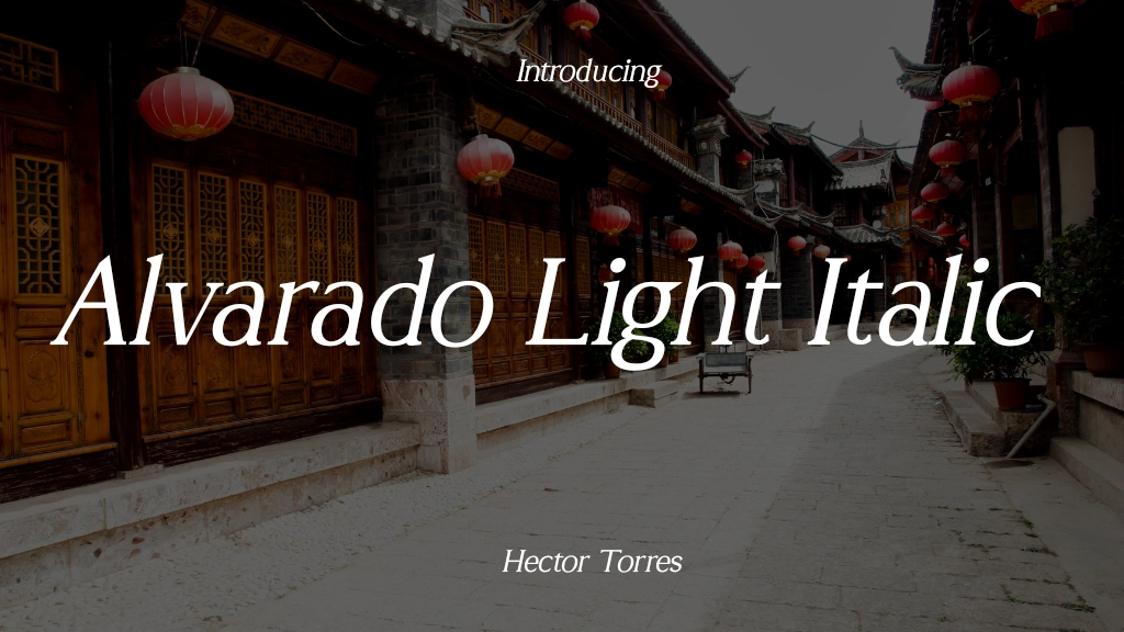 Alvarado Light Italic Font Sample Image 1