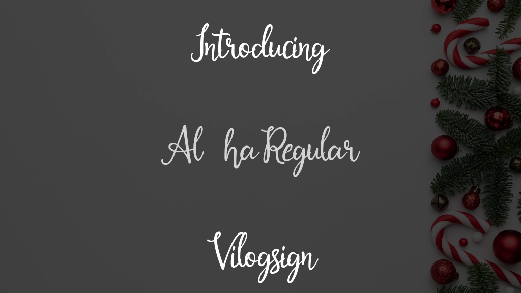 Alysha Regular Font Sample Images  1