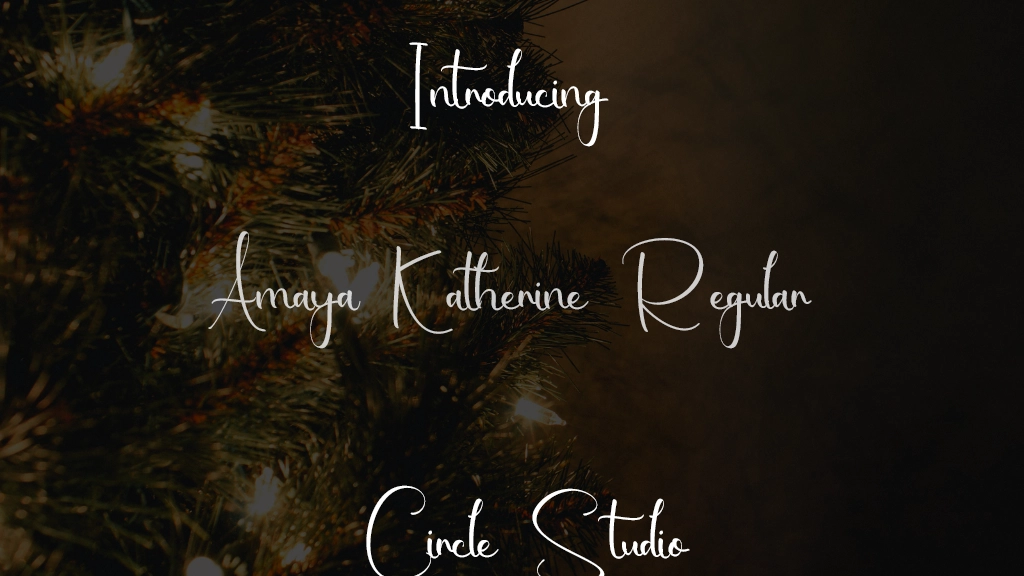 Amaya Katherine Regular Font Sample Images  1