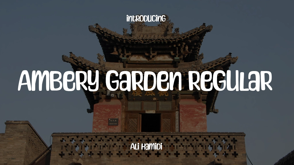 Ambery Garden Regular Font Sample Image 1