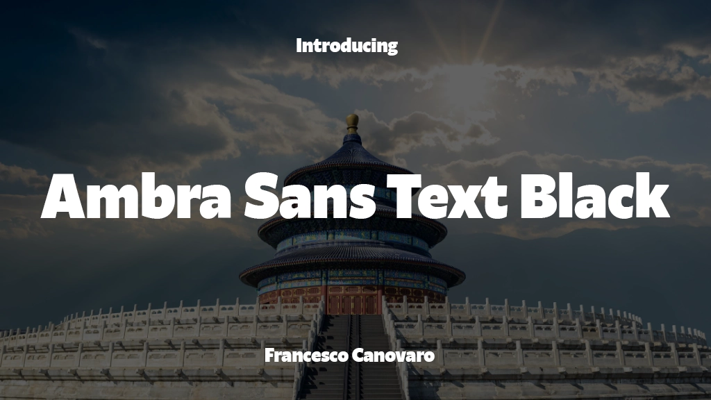 Ambra Sans Text Trial Black Font Sample Image 1