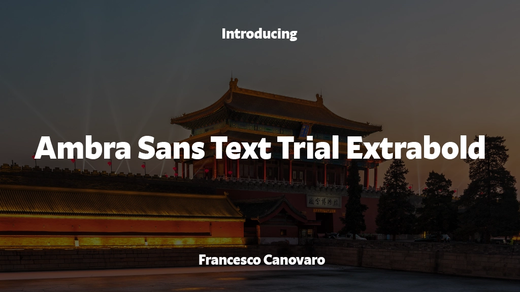 Ambra Sans Text Trial Extrabold Font Sample Image 1